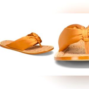 NIB Kork-Ease Poppy Yellow Satin Sandal